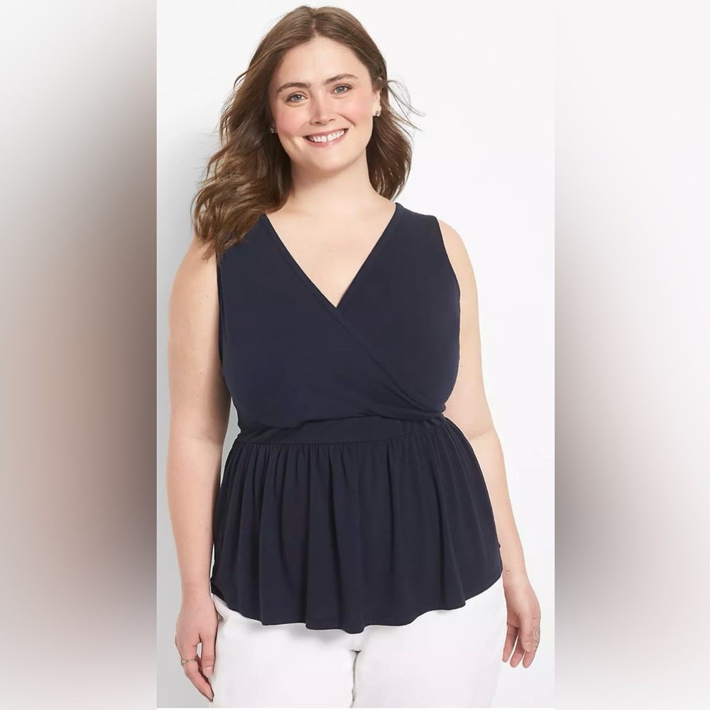 Lane Bryant - Elegant Navy V-Neck Sleeveless Dress - Size 18/20